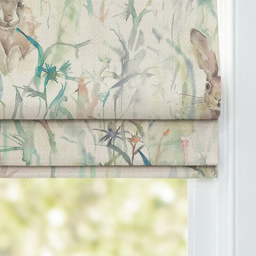 Animal Green M2M - Jackrabbit Printed Cotton Made to Measure Roman Blinds Default Voyage Maison