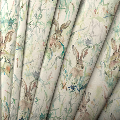 Animal Cream M2M - Jack Rabbit Printed Made to Measure Curtains Linen Voyage Maison