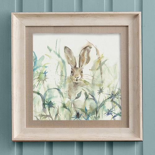 Animal Green Wall Art - Jack Rabbit  Framed Print Birch Voyage Maison