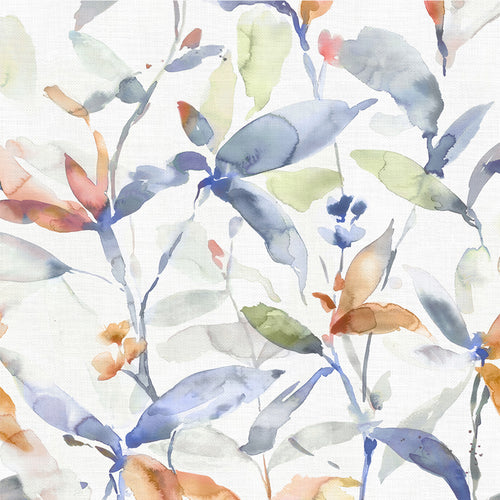 Floral Blue Fabric - Jarvis Printed Cotton Fabric (By The Metre) Clementine Voyage Maison