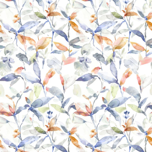 Floral Blue Fabric - Jarvis Printed Cotton Fabric (By The Metre) Clementine Voyage Maison