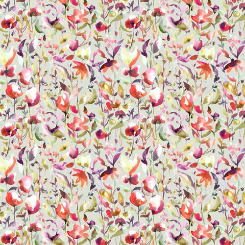 Floral Red Fabric - Jayin Printed Cotton Fabric (By The Metre) Grenadine Voyage Maison