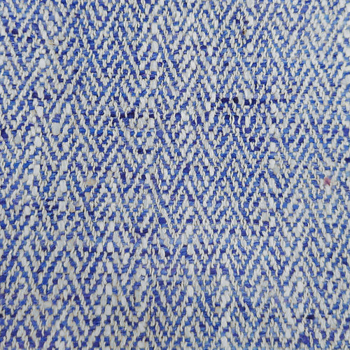 Plain Blue Fabric - Jedburgh Textured Woven Fabric (By The Metre) Cobalt Voyage Maison