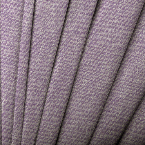 Herringbone Purple Fabric - Jedburgh Textured Woven Fabric Damson Voyage Maison