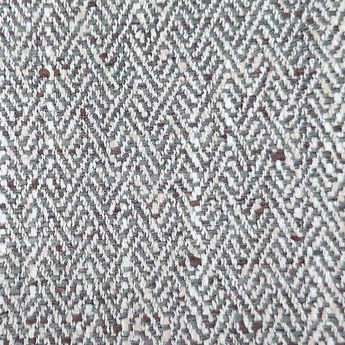Herringbone Cream Fabric - Jedburgh Textured Woven Fabric Mushroom Voyage Maison