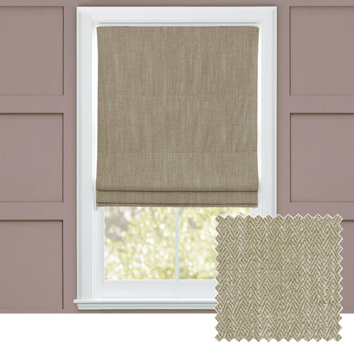 Plain Brown M2M - Jedburgh Textured Woven Made to Measure Roman Blinds Default Voyage Maison