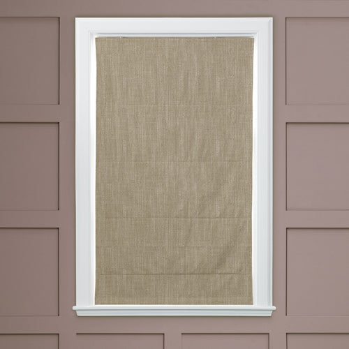 Plain Brown M2M - Jedburgh Textured Woven Made to Measure Roman Blinds Default Voyage Maison