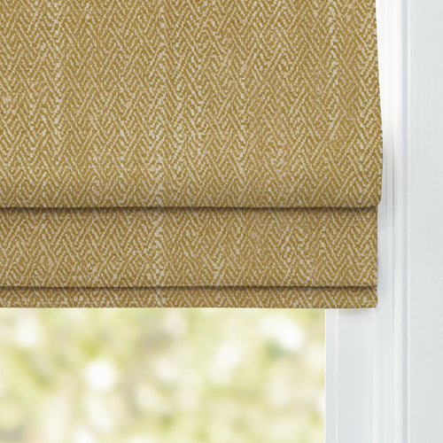 Plain Yellow M2M - Jedburgh Textured Woven Made to Measure Roman Blinds Default Voyage Maison