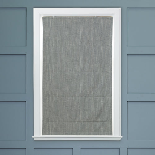 Plain Grey M2M - Jedburgh Textured Woven Made to Measure Roman Blinds Default Voyage Maison