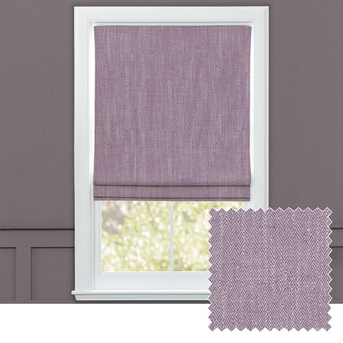 Plain Purple M2M - Jedburgh Textured Woven Made to Measure Roman Blinds Default Voyage Maison
