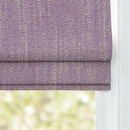 Plain Purple M2M - Jedburgh Textured Woven Made to Measure Roman Blinds Default Voyage Maison