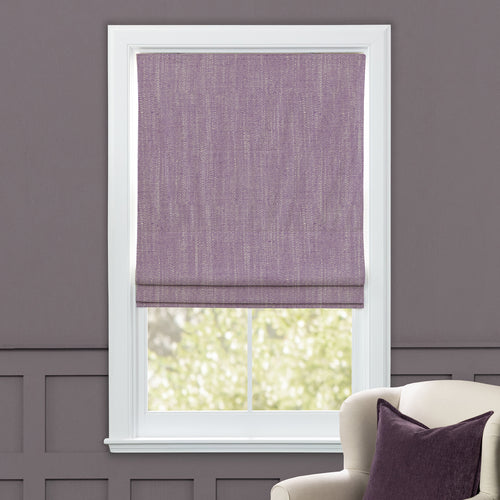 Plain Purple M2M - Jedburgh Textured Woven Made to Measure Roman Blinds Default Voyage Maison