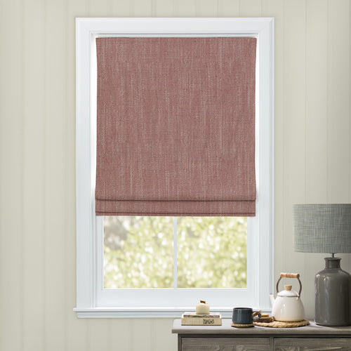 Plain Red M2M - Jedburgh Textured Woven Made to Measure Roman Blinds Default Voyage Maison