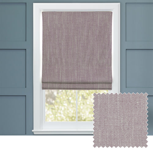 Plain Purple M2M - Jedburgh Textured Woven Made to Measure Roman Blinds Default Voyage Maison