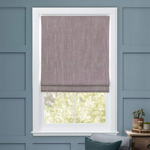 Plain Purple M2M - Jedburgh Textured Woven Made to Measure Roman Blinds Default Voyage Maison