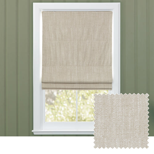 Plain Cream M2M - Jedburgh Textured Woven Made to Measure Roman Blinds Default Voyage Maison