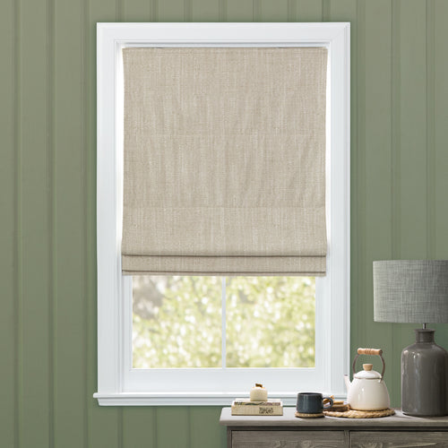 Plain Cream M2M - Jedburgh Textured Woven Made to Measure Roman Blinds Default Voyage Maison