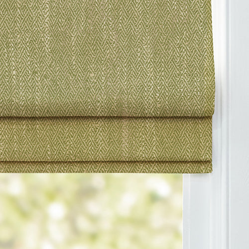 Plain Green M2M - Jedburgh Textured Woven Made to Measure Roman Blinds Default Voyage Maison