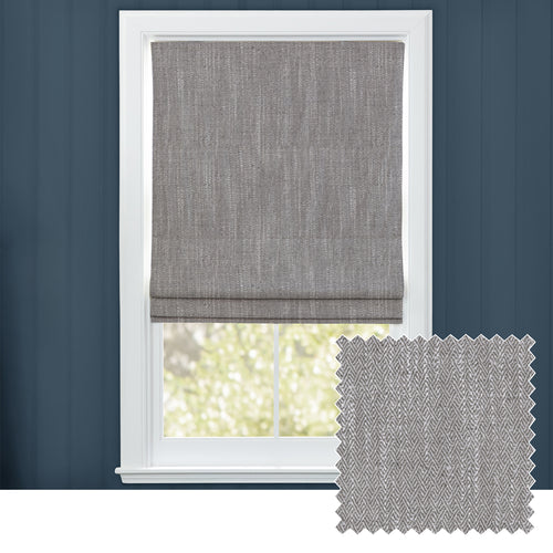 Plain Brown M2M - Jedburgh Textured Woven Made to Measure Roman Blinds Default Voyage Maison