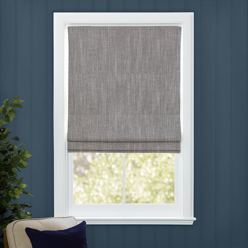 Plain Brown M2M - Jedburgh Textured Woven Made to Measure Roman Blinds Default Voyage Maison