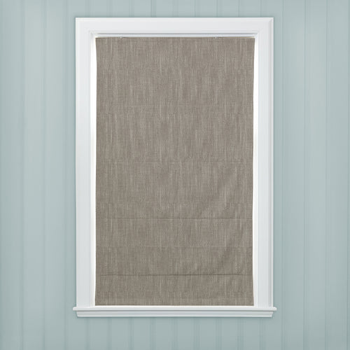 Plain Brown M2M - Jedburgh Textured Woven Made to Measure Roman Blinds Default Voyage Maison