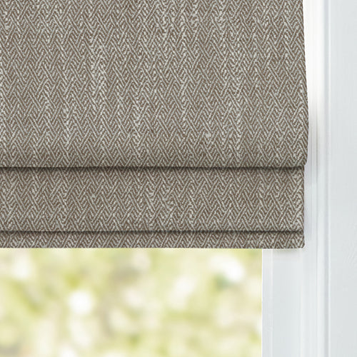 Plain Brown M2M - Jedburgh Textured Woven Made to Measure Roman Blinds Default Voyage Maison