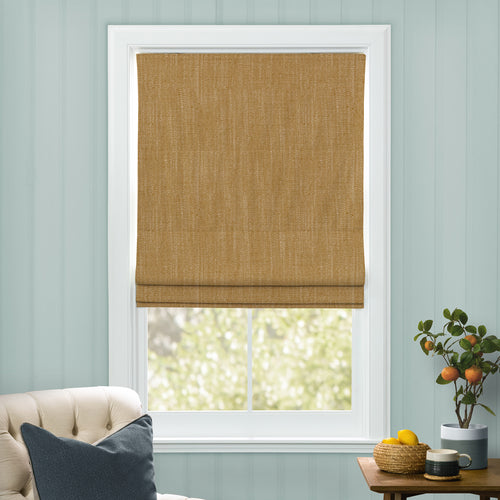 Plain Brown M2M - Jedburgh Textured Woven Made to Measure Roman Blinds Default Voyage Maison