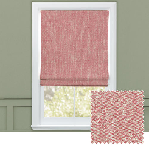 Plain Pink M2M - Jedburgh Textured Woven Made to Measure Roman Blinds Default Voyage Maison