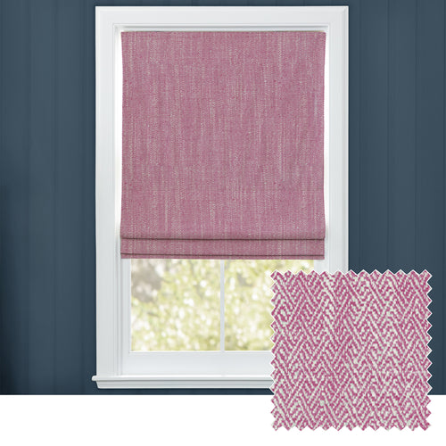 Plain Pink M2M - Jedburgh Textured Woven Made to Measure Roman Blinds Default Voyage Maison