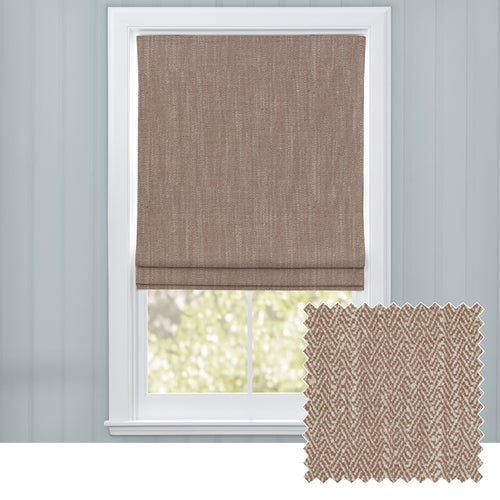 Plain Orange M2M - Jedburgh Textured Woven Made to Measure Roman Blinds Default Voyage Maison