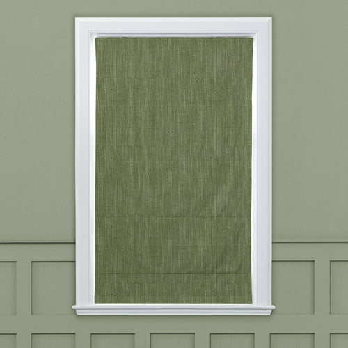 Plain Green M2M - Jedburgh Textured Woven Made to Measure Roman Blinds Default Voyage Maison