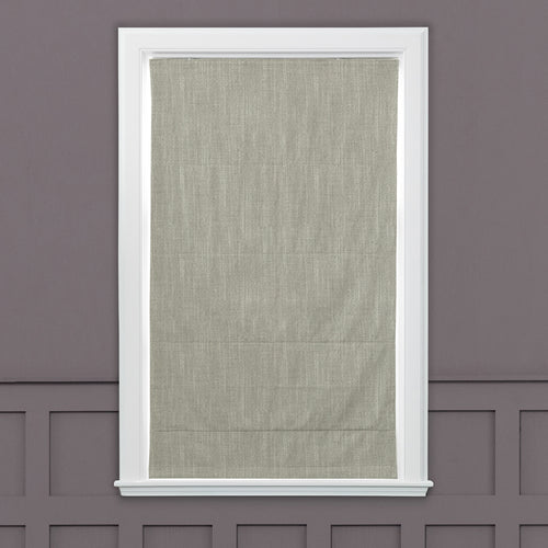 Plain Silver M2M - Jedburgh Textured Woven Made to Measure Roman Blinds Default Voyage Maison