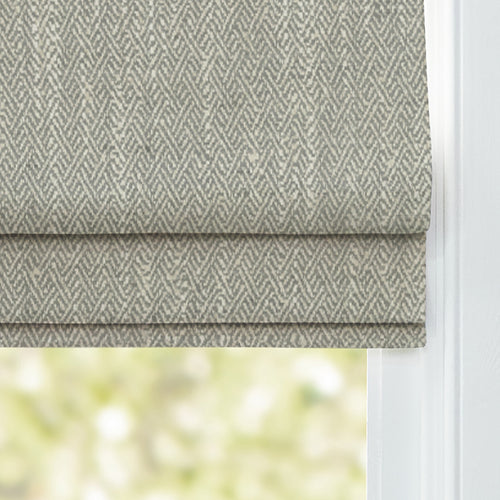 Plain Silver M2M - Jedburgh Textured Woven Made to Measure Roman Blinds Default Voyage Maison