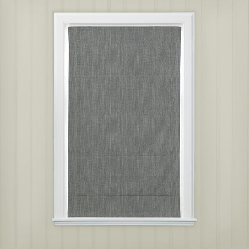 Plain Grey M2M - Jedburgh Textured Woven Made to Measure Roman Blinds Default Voyage Maison