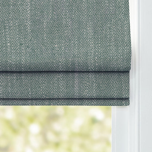 Plain Blue M2M - Jedburgh Textured Woven Made to Measure Roman Blinds Default Voyage Maison