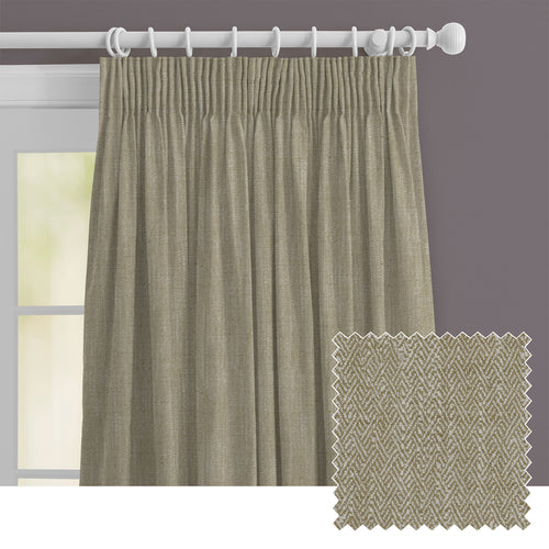 Plain Brown M2M - Jedburgh Textured Woven Made to Measure Curtains Default Voyage Maison