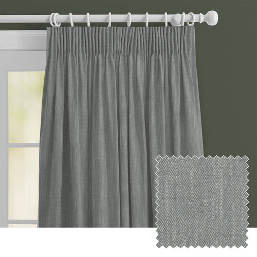 Plain Grey M2M - Jedburgh Textured Woven Made to Measure Curtains Default Voyage Maison