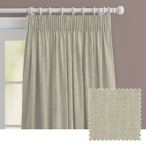 Plain Cream M2M - Jedburgh Textured Woven Made to Measure Curtains Default Voyage Maison