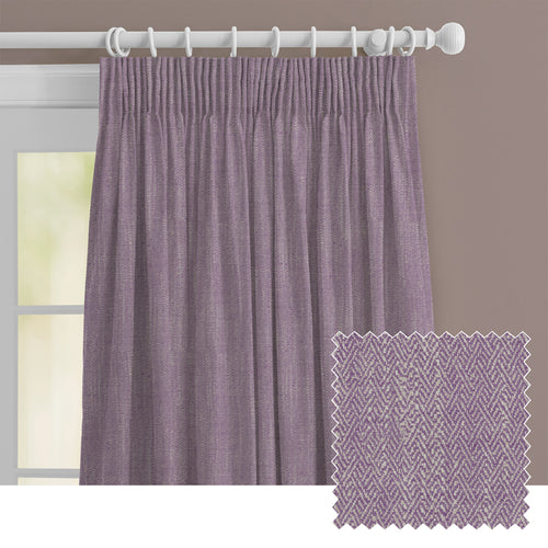 Plain Purple M2M - Jedburgh Textured Woven Made to Measure Curtains Default Voyage Maison