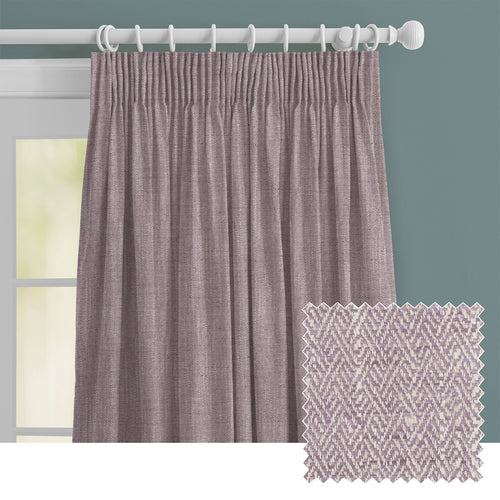 Plain Purple M2M - Jedburgh Textured Woven Made to Measure Curtains Default Voyage Maison