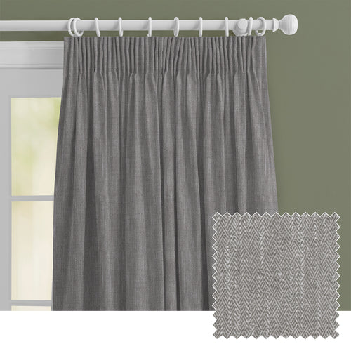 Plain Brown M2M - Jedburgh Textured Woven Made to Measure Curtains Default Voyage Maison