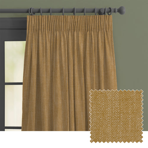 Plain Brown M2M - Jedburgh Textured Woven Made to Measure Curtains Default Voyage Maison