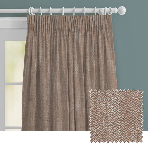 Plain Orange M2M - Jedburgh Textured Woven Made to Measure Curtains Default Voyage Maison