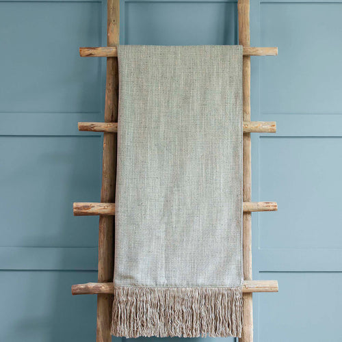 Plain Green Throws - Jedburgh Chevron Throw Teal Voyage Maison