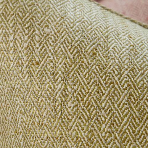 Herringbone Green Cushions - Jedburgh Textured Woven Rectangular Feather Filled Cushions Meadow Voyage Maison