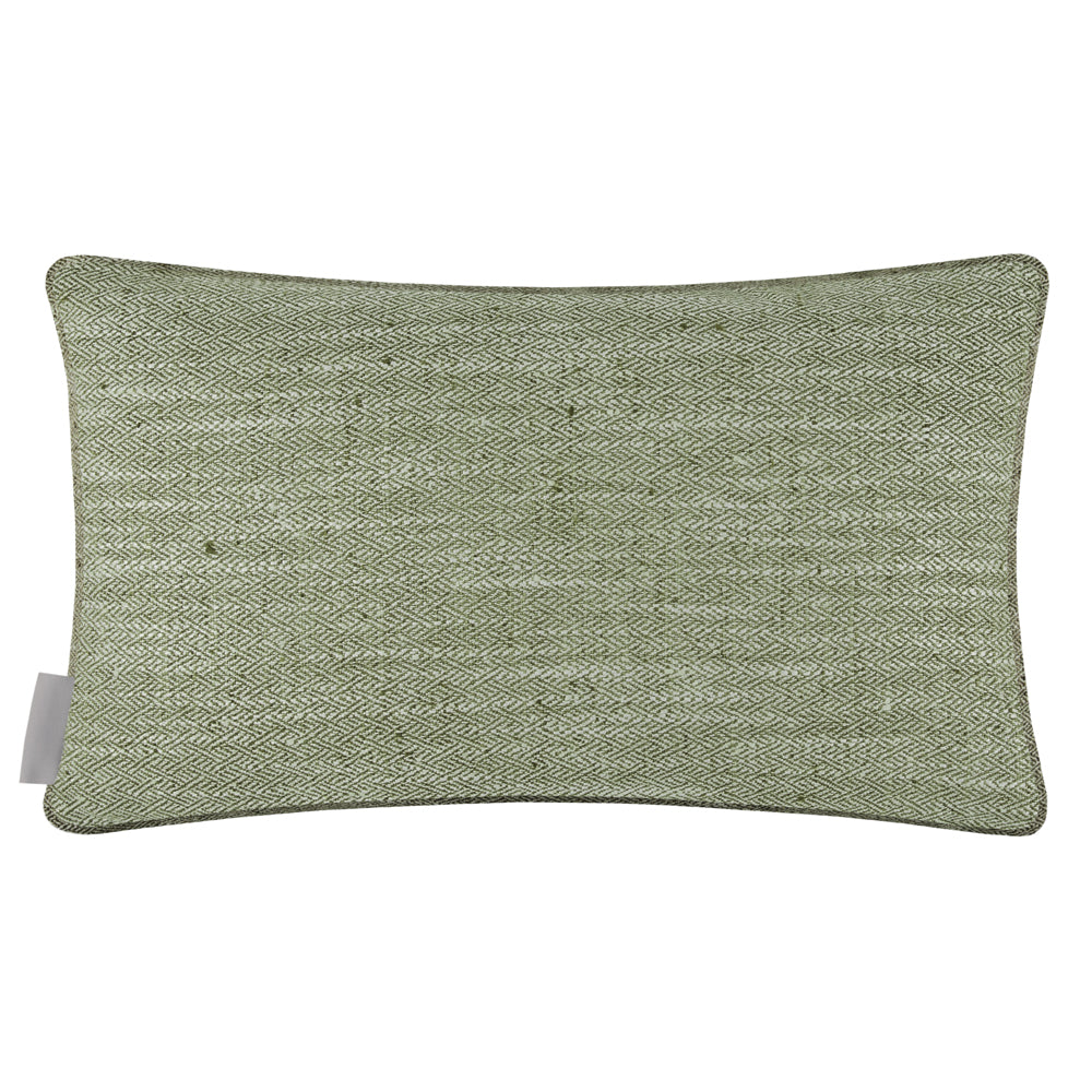 Jedburgh Sage Textured Woven Rectangular Feather Filled Cushions