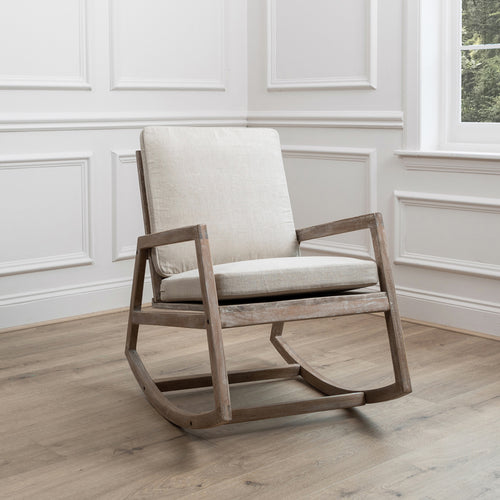 Plain Cream Furniture - Jonas Rocker Mango Wood Chair Greywash Voyage Maison