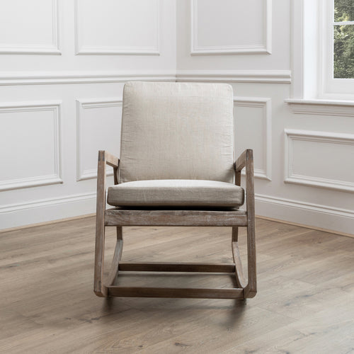 Plain Cream Furniture - Jonas Rocker Mango Wood Chair Greywash Voyage Maison