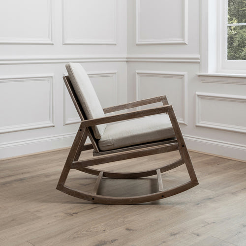 Plain Cream Furniture - Jonas Rocker Mango Wood Chair Greywash Voyage Maison