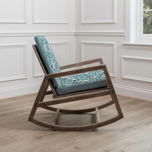 Floral Blue Furniture - Jonas Mango Wood Rowan Chair Aqua Additions